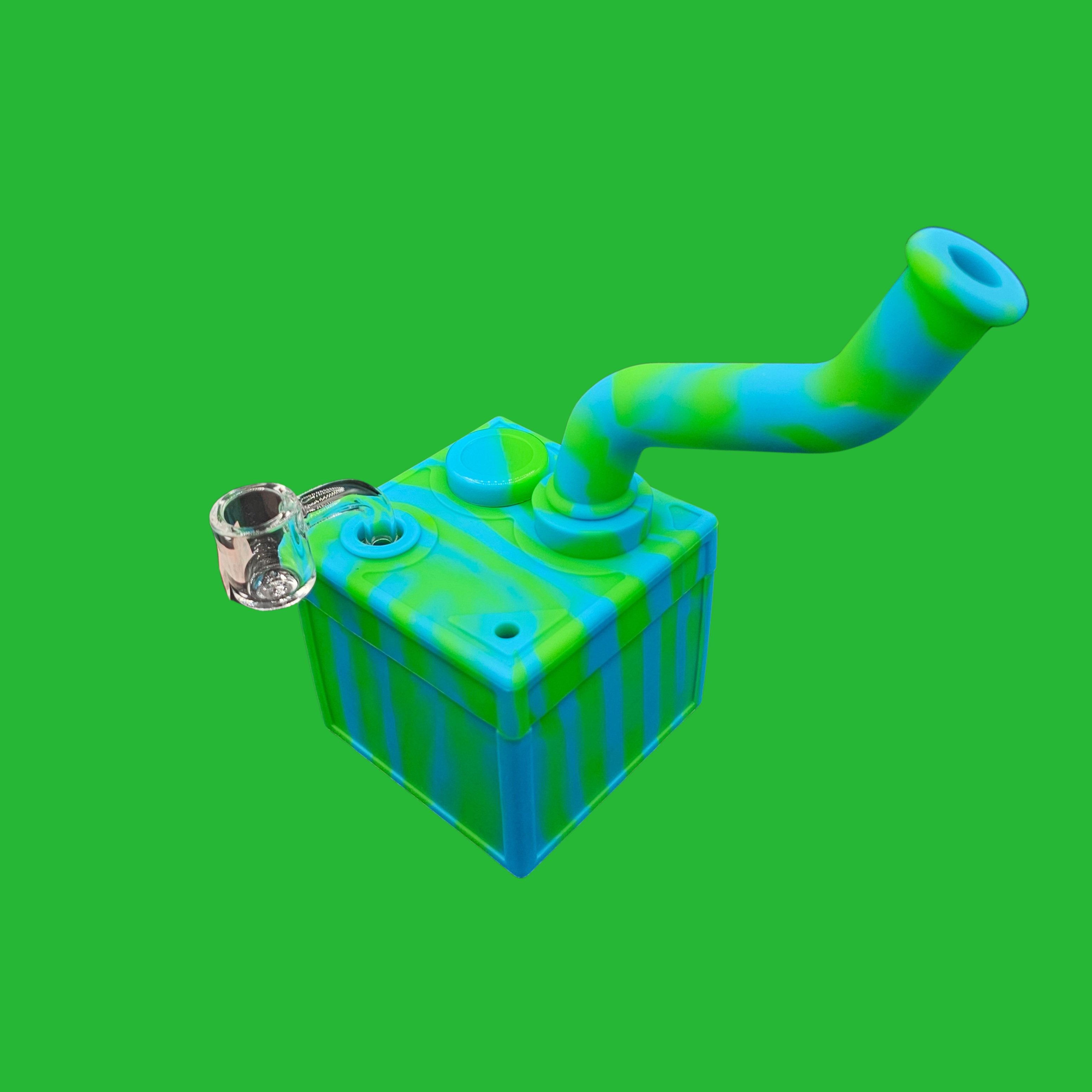 Cube Silicone Bong with Banger